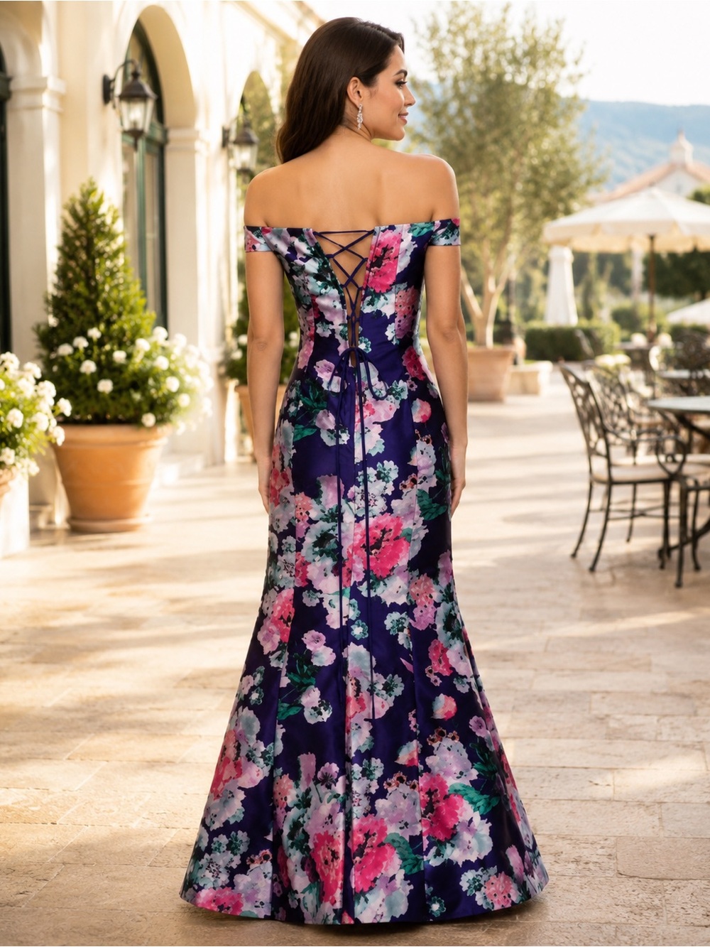 My Michelle - NWT Floral Mermaid Maxi Dress  – Size 0 - Picture 3 of 14
